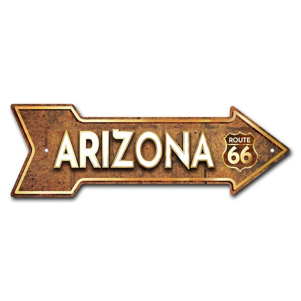 Arizona Route 66 2 Arrow Sign Funny Home Decor 36in Wide